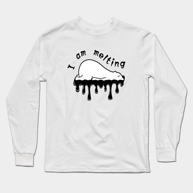 hot polar bear memes_cool the Earth and I am melting Long Sleeve T-Shirt by jessie848v_tw